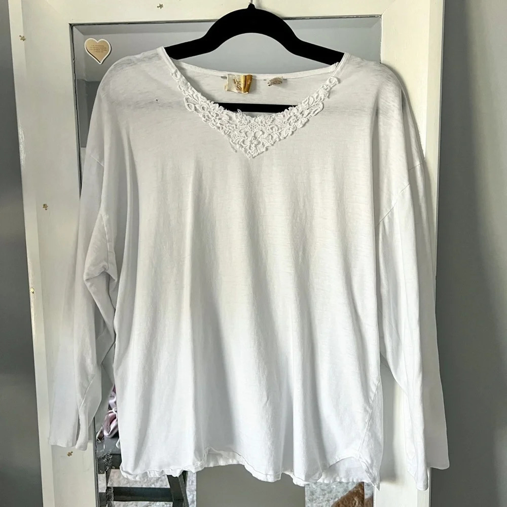 Vintage Gold Label Victoria’s Secret White Long Sleeve Blouse